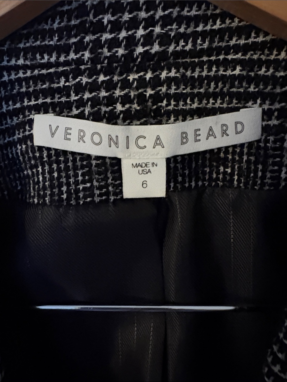 Veronica Beard Black and White Glen Plaid Blazer - Picture 2 of 9